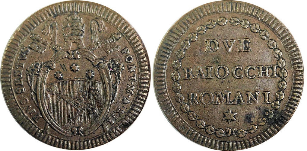 Pius VI 1786 2 Baiocchi